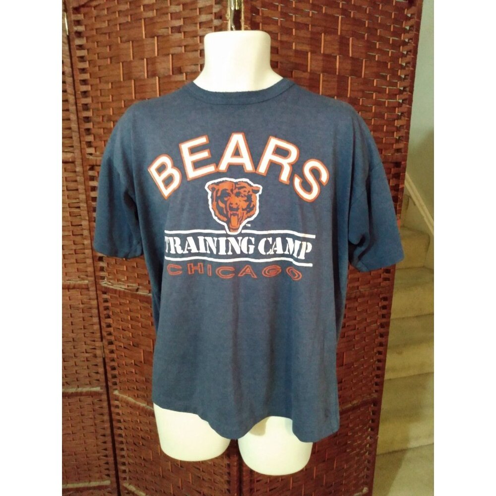 Vintage 90s Chicago Bears Training Camp T Shirt Single Stitch XL NFL Football